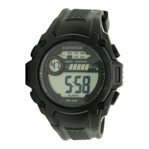 ساعت استخری اسپرت امپاورEMPOWER پسرانه مچی دیجیتال پسرانه مشکی جعبه دار چراغ دار کرنومتر ضدآب SPORT