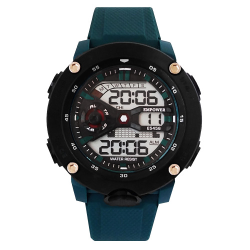 سبزآبی ساعت اسپرت ارسال رایگان ساعت امپاور ساعت مچی دیجیتال مردانه ضدآب کرنومتر دار چراغدار تایمر EMPOWER
