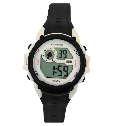 ساعت اسپرت استخری دیجیتال زنانه امپاور پسرانه مشکی سفید دخترانه EMPOWERزنانه زیبا و جذاب صددرصد ضدآب کادو تولد لاکچری